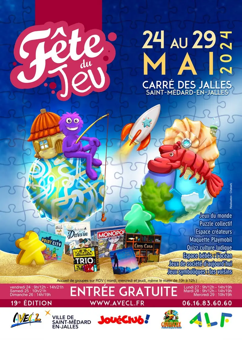 Affiche officielle Fête du jeu Saint-Médard-en-Jalles 2024