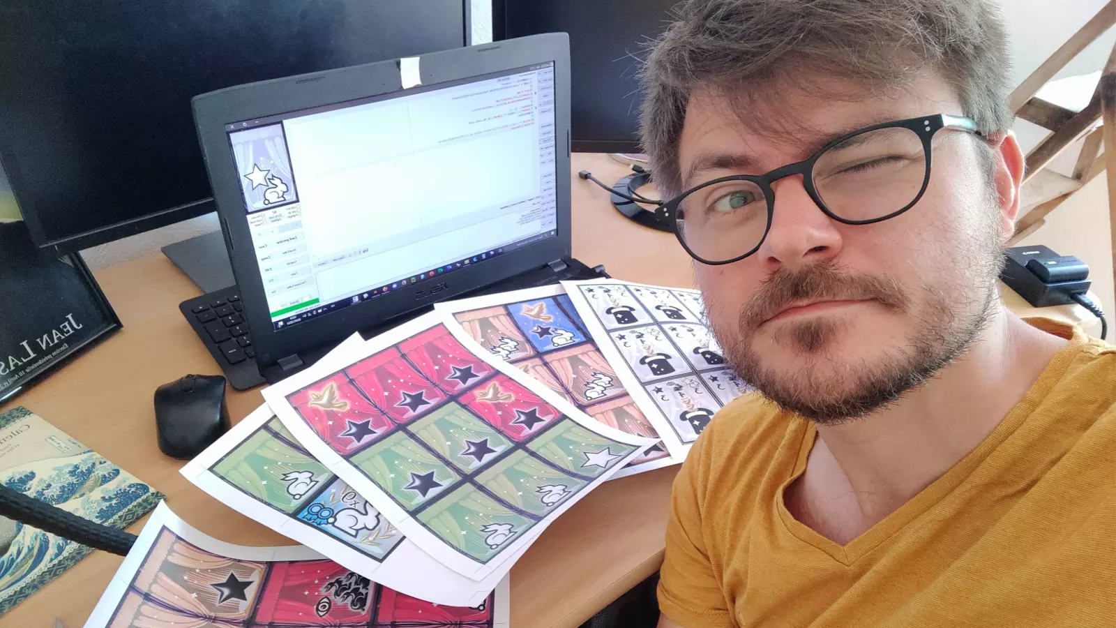 L'auteur Guillaume Labrousse pendant la création du jeu