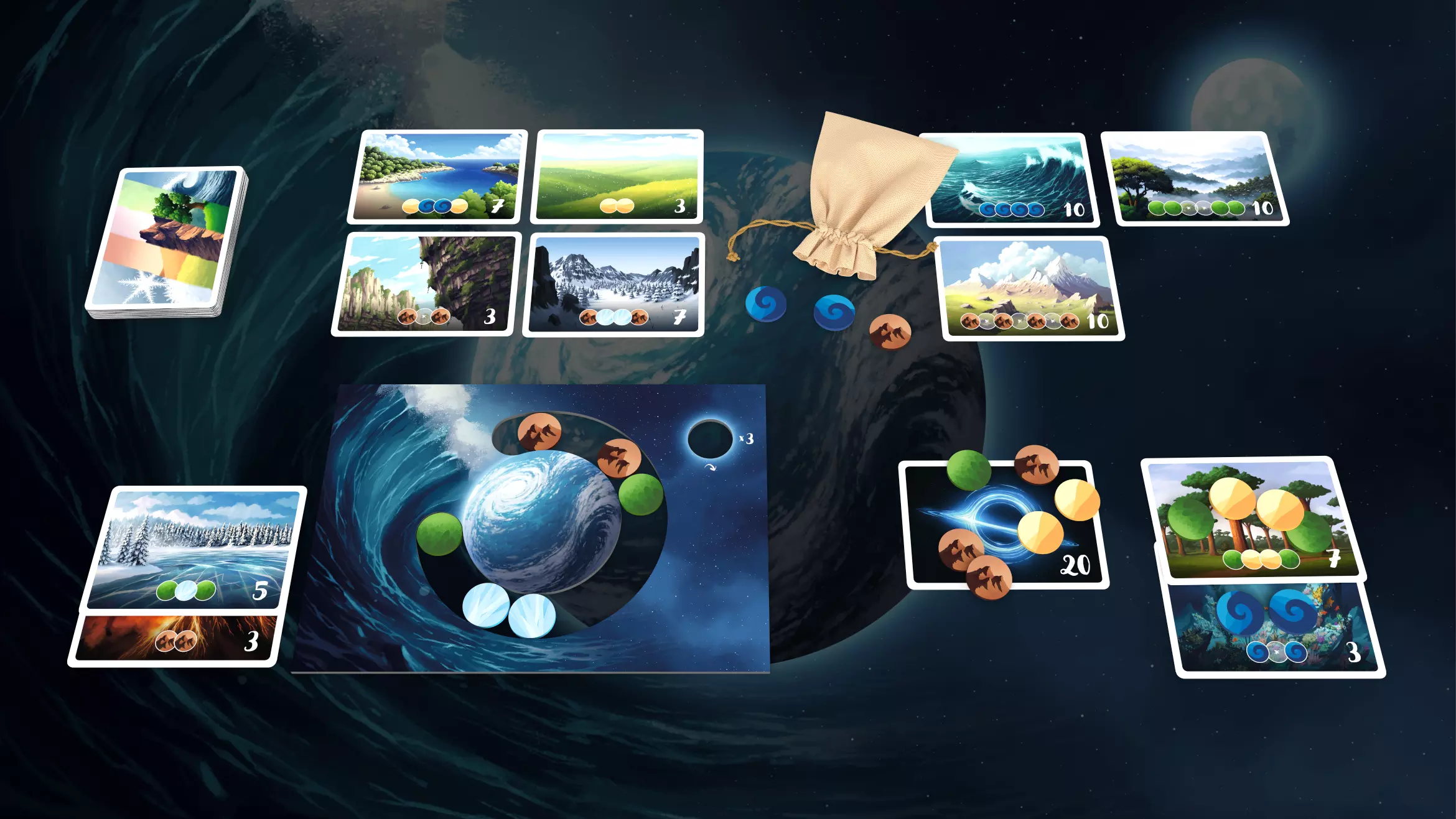 Solo game in progress against the daunting black hole