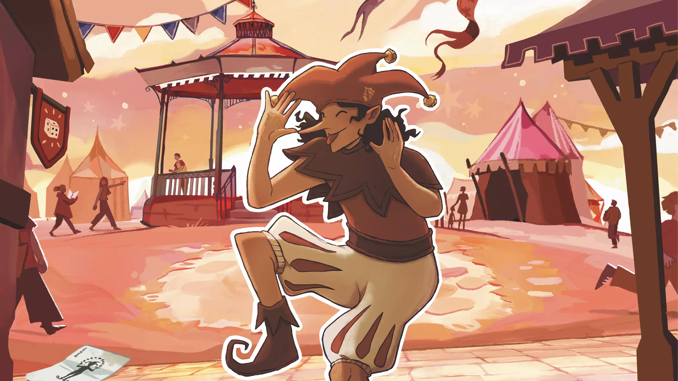 Le Fou devant le Kiosque à musique, Place du Drapeau