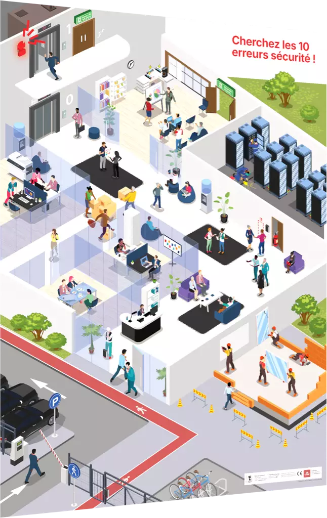 Boîte 3D de Poster Sécurité