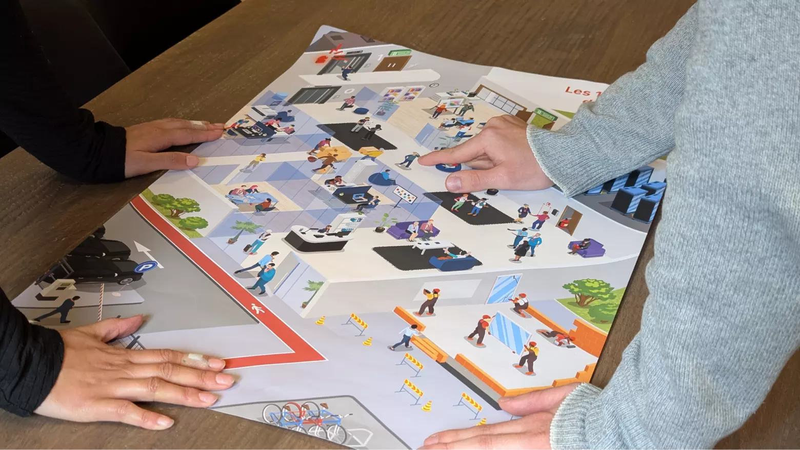 Poster sécurité sur une table