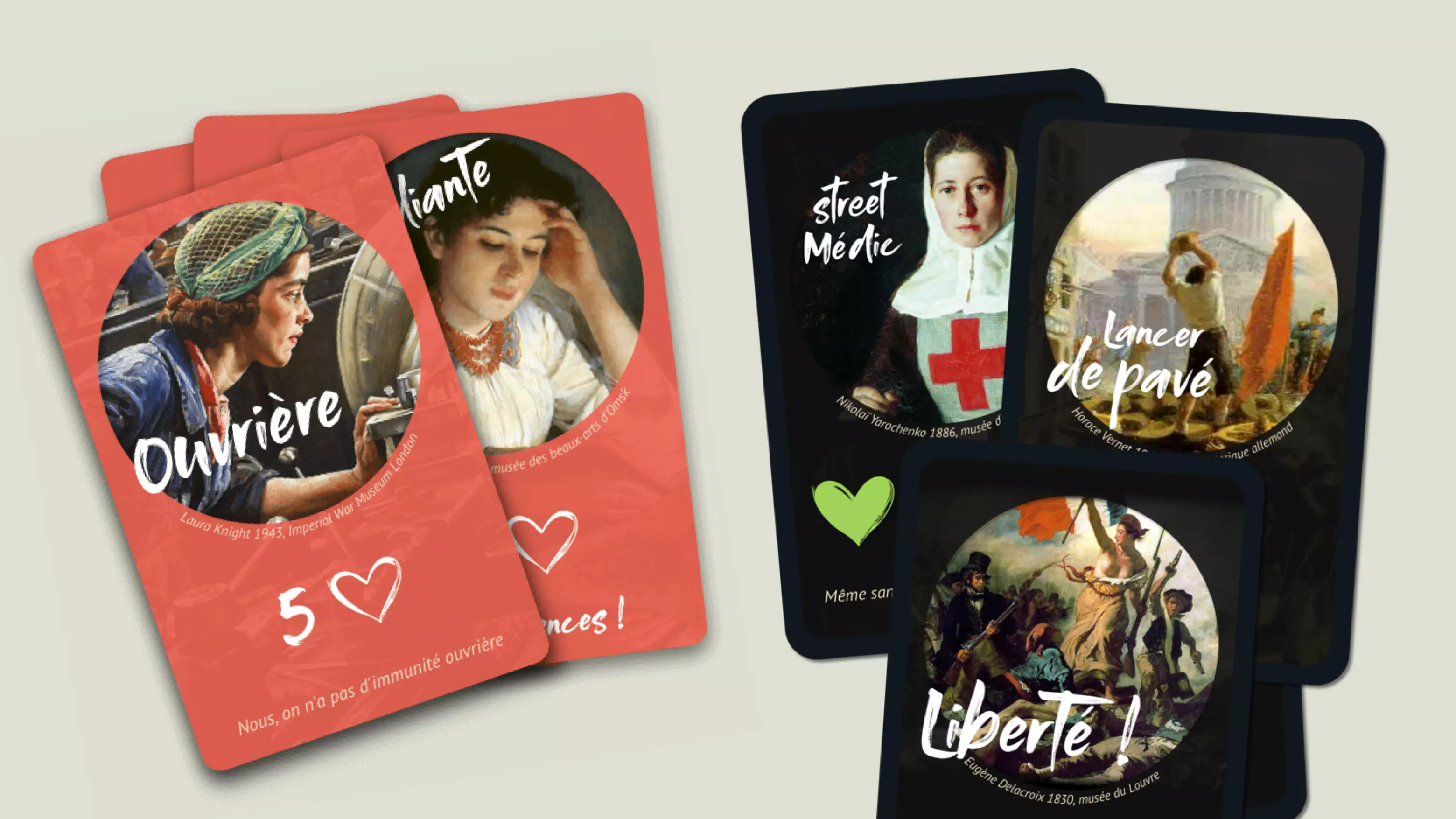 Des cartes actions et des cartes camarades