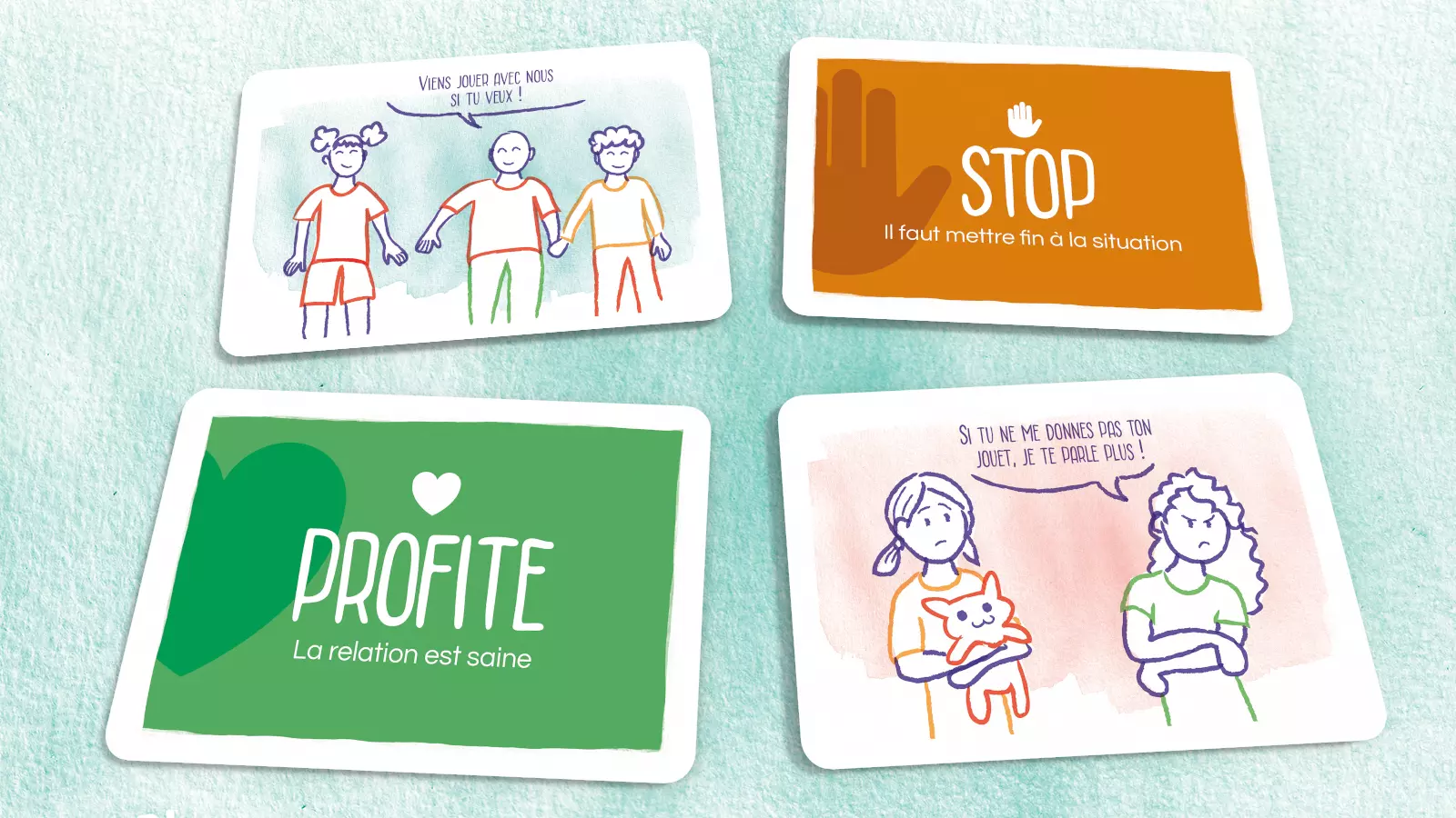 Sample scenes, illustrated by Marion Pradet and Eva Arranz