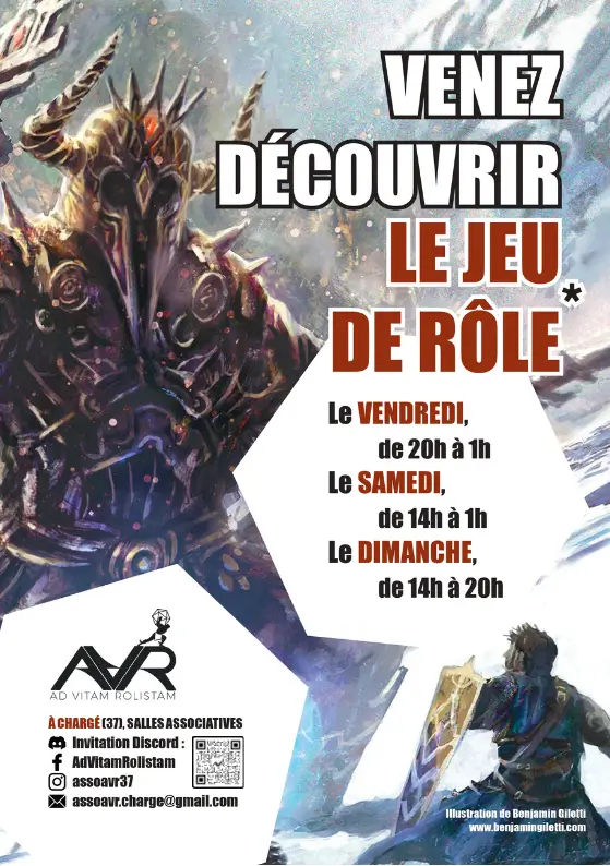 Photo organisation Ad Vitam Rôlistam, club de jeux, France