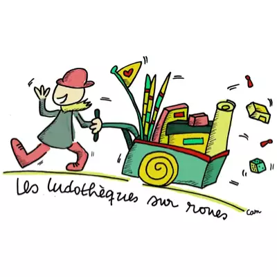 Logo Les Amis des Ludothèques Sur Roues, réseau ludique, France