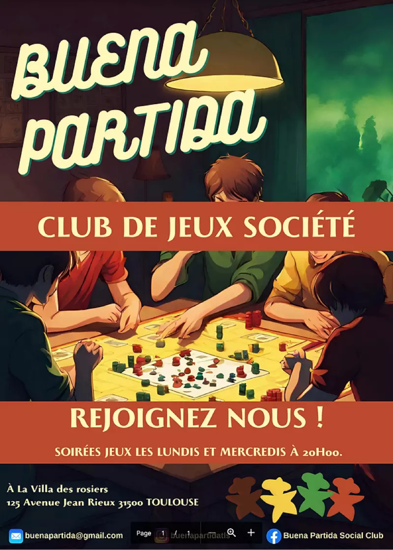 Photo organisation Buena Partida Social Club, club de jeux, France