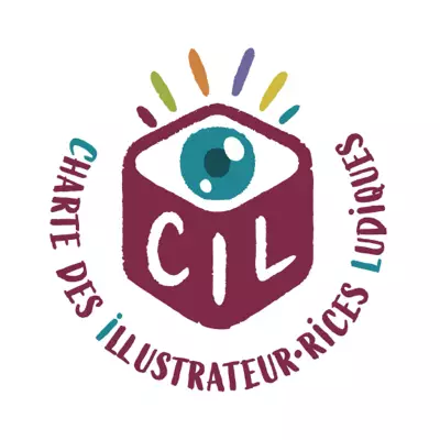 Logo CIL, Charte des Illustrateur·ices Ludiques, réseau ludique, France
