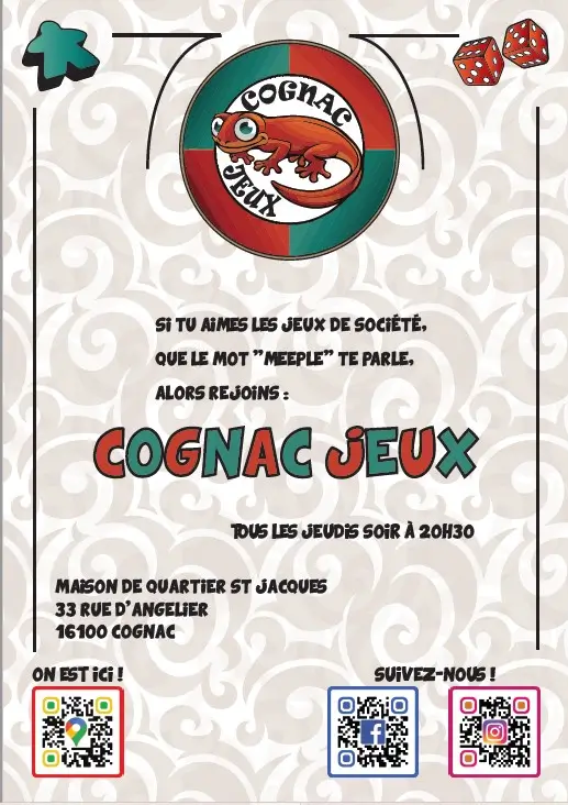Photo organisation Cognac Jeux, club de jeux, France