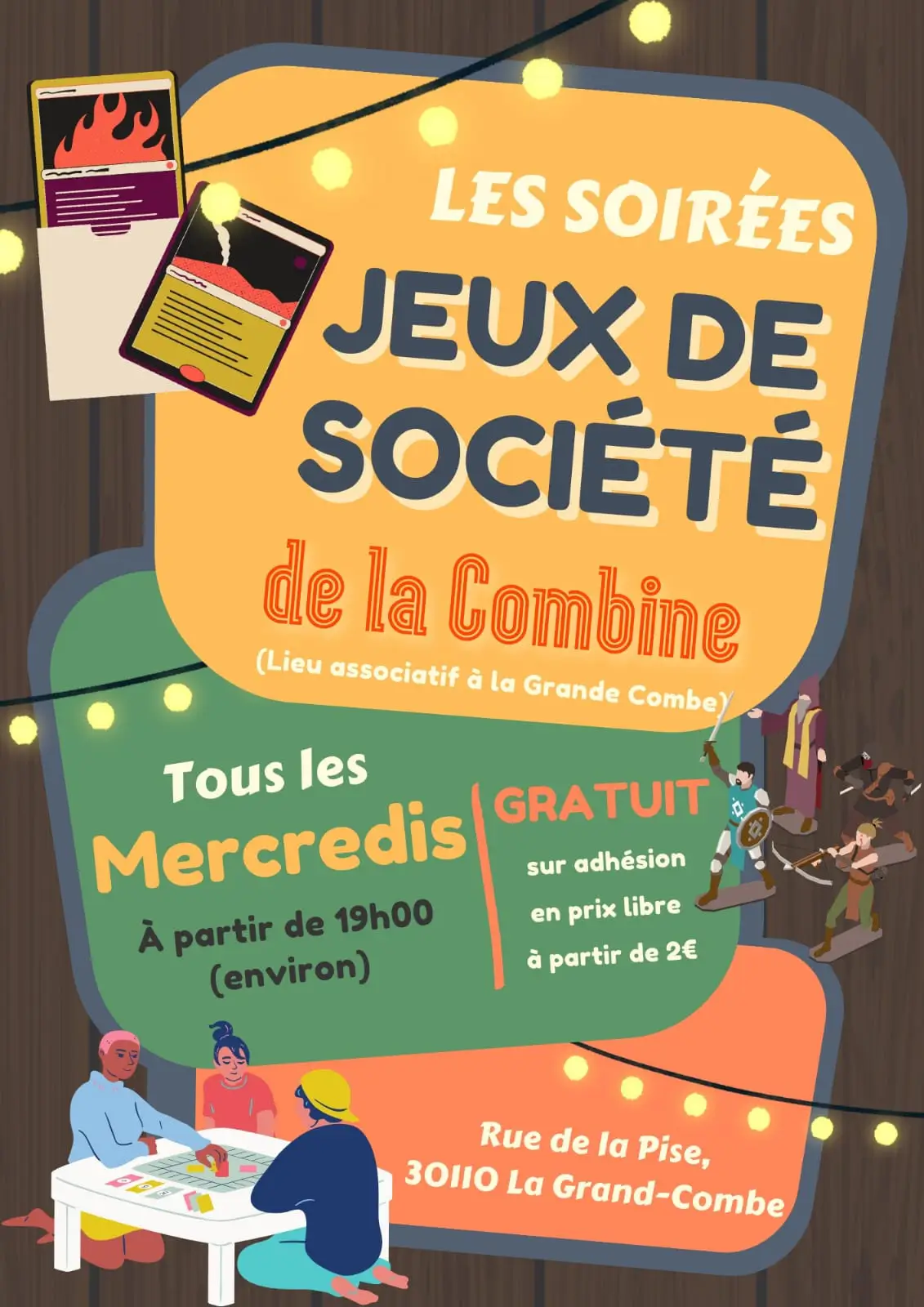 Photo organisation La Combine, club de jeux, France