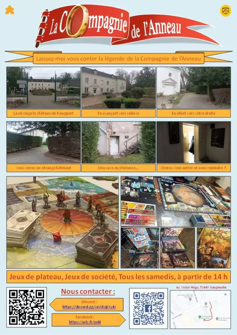 Photo organisation La Compagnie de l'Anneau, club de jeux, France