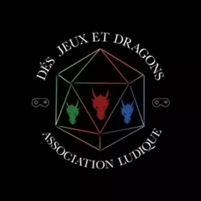 Logo DÃ©s, jeux et dragons, association de jeux de sociÃ©tÃ©, France