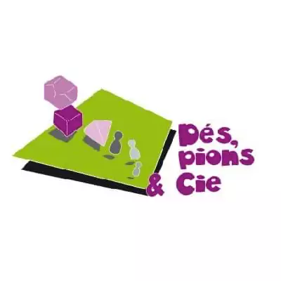 Logo Dès, Pions et Cie, club de jeux, France