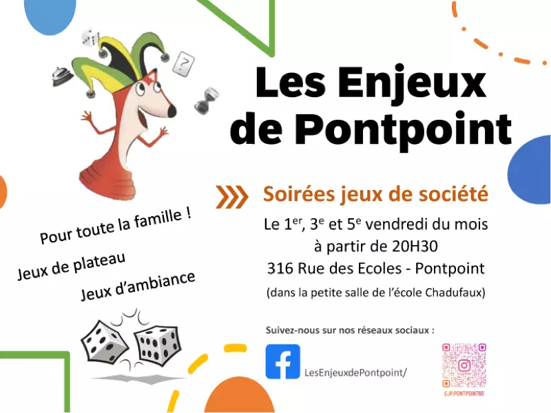 Photo organisation Les Enjeux de Pontpoint, club de jeux, France