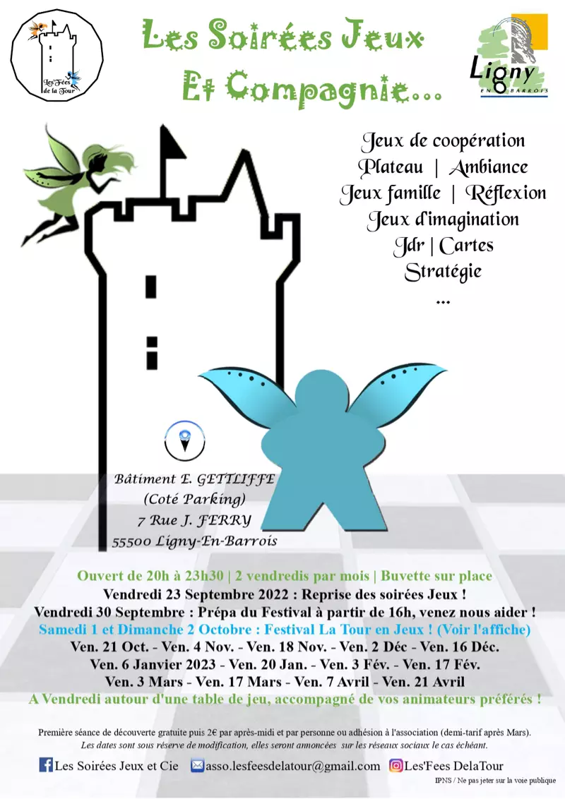 Photo organisation Les'Fées de la Tour, club de jeux, France