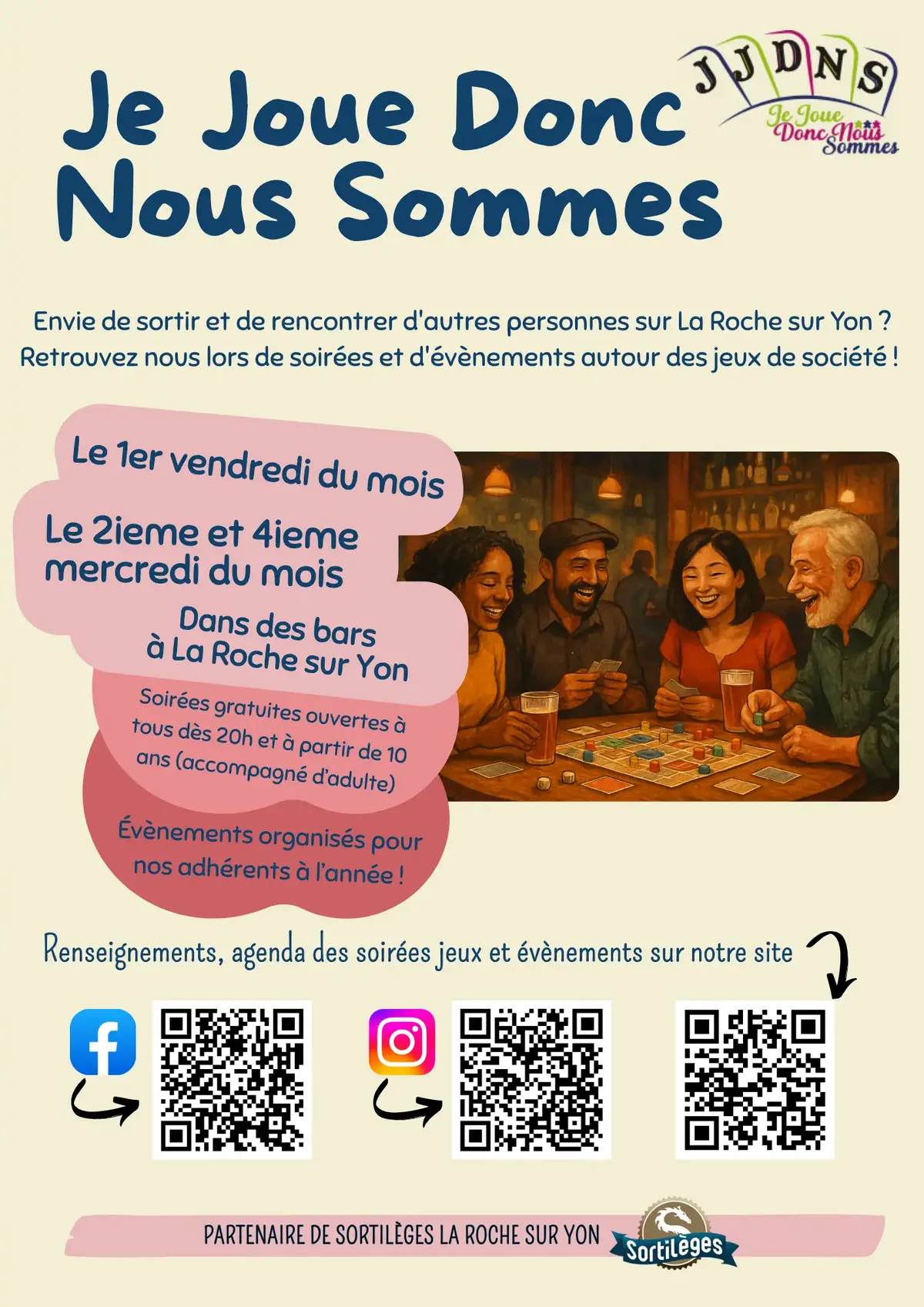 Photo organisation Je Joue Donc Nous Sommes, club de jeux, France