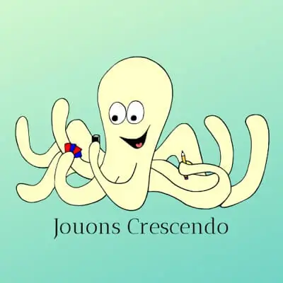 Logo Jouons Crescendo, association de jeux de sociÃ©tÃ©, France