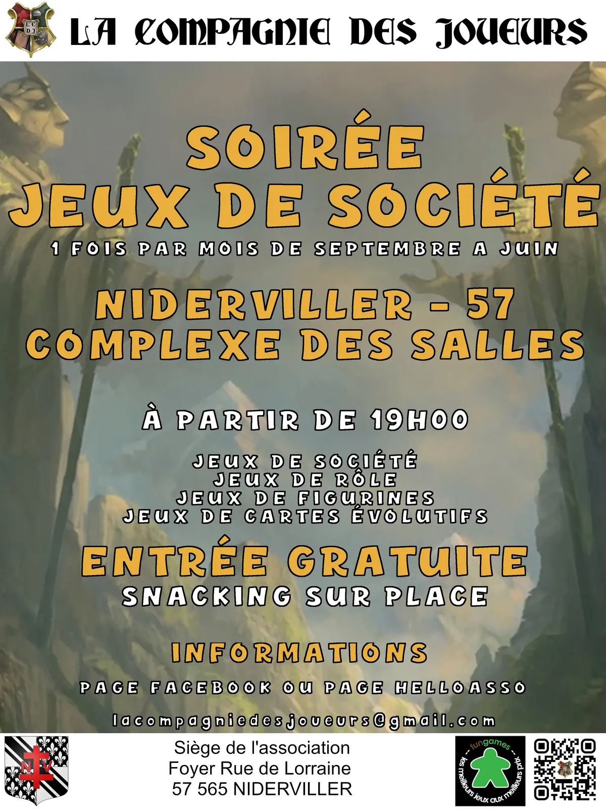 Photo organisation La Compagnie Des Joueurs, club de jeux, France