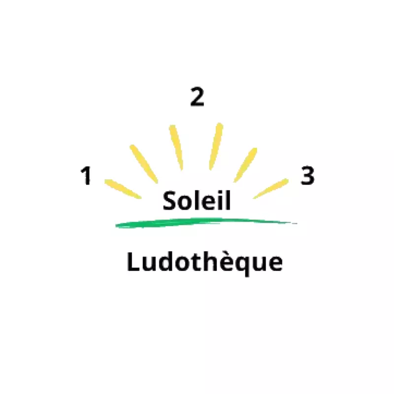 Logo Ludothèque 1, 2, 3 Soleil, ludothèque, France