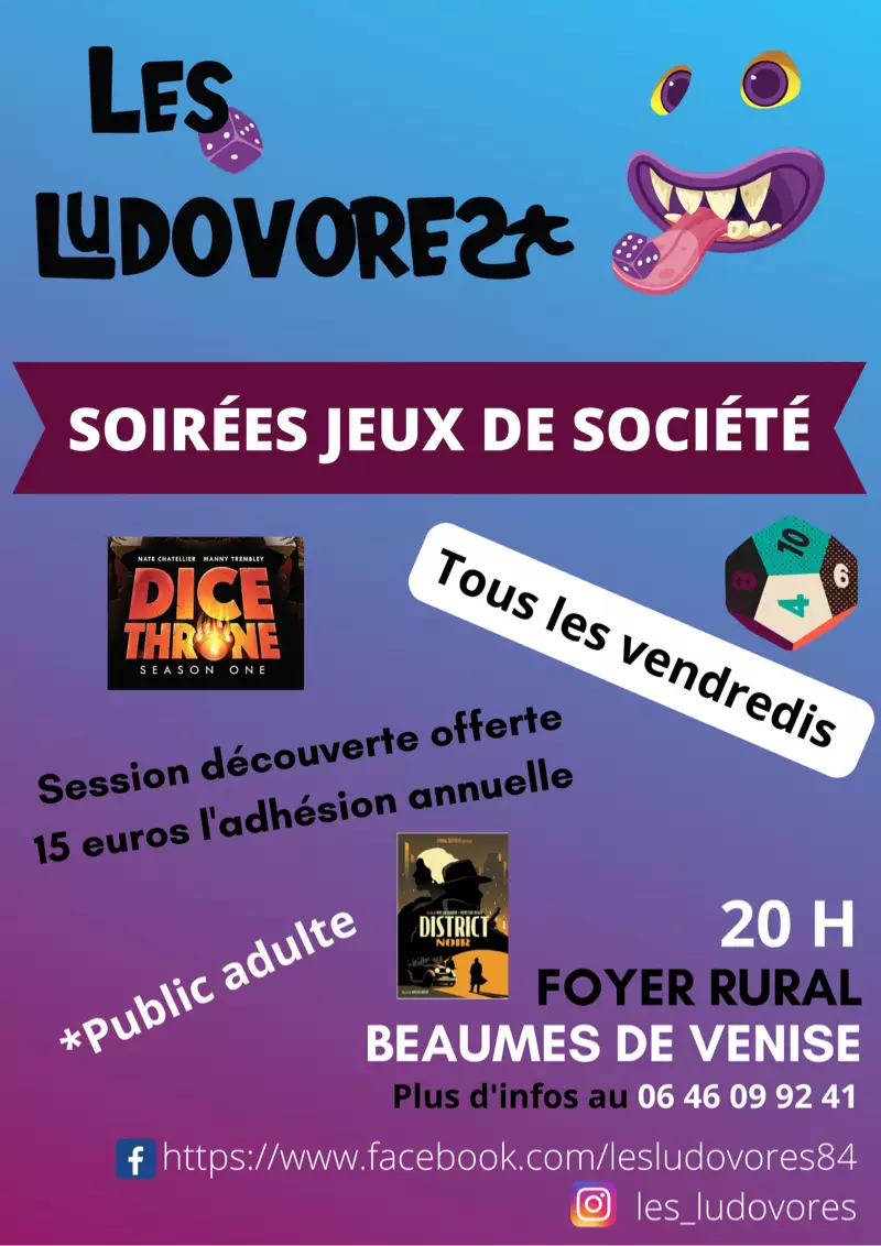 Photo organisation Les Ludovores, club de jeux, France