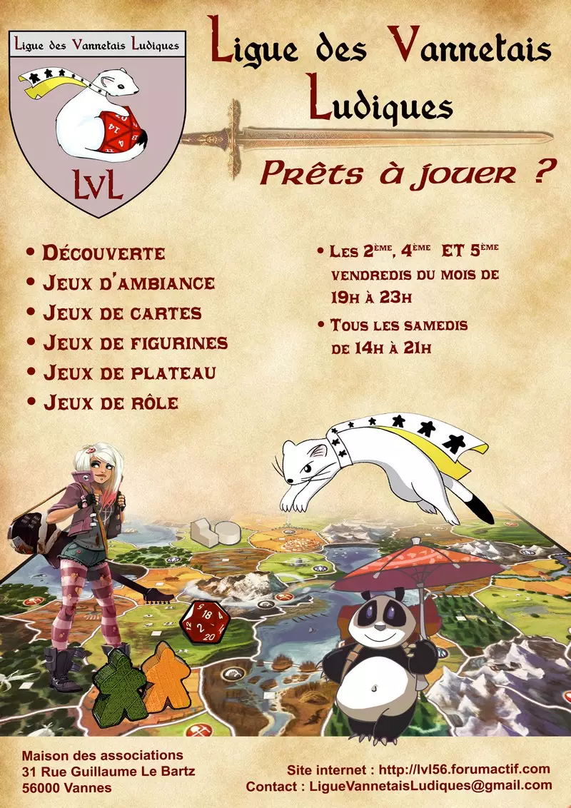 Photo organisation Ligue des Vannetais Ludiques, club de jeux, France