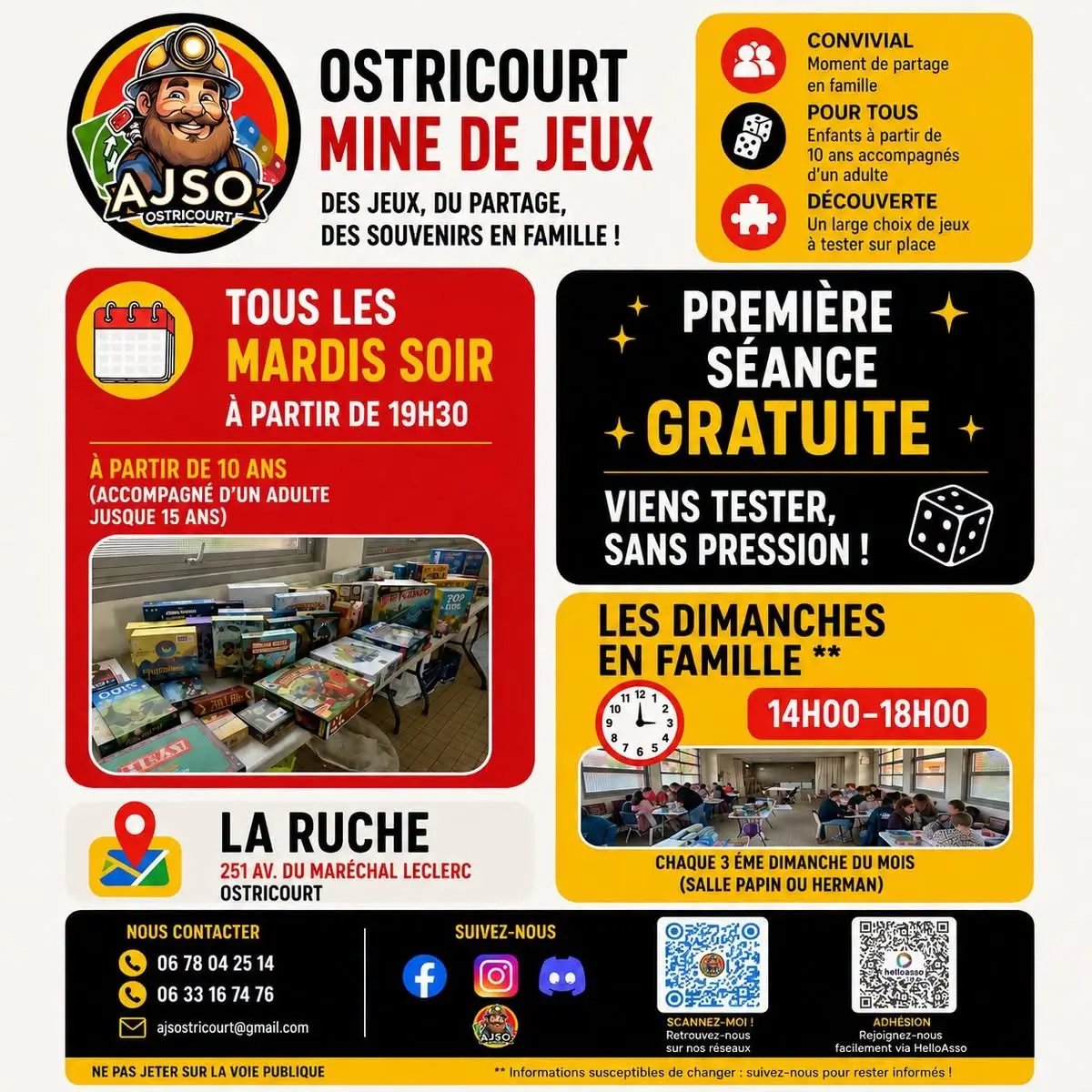 Photo organisation Mine de jeux - Ostricourt, association ludique, France