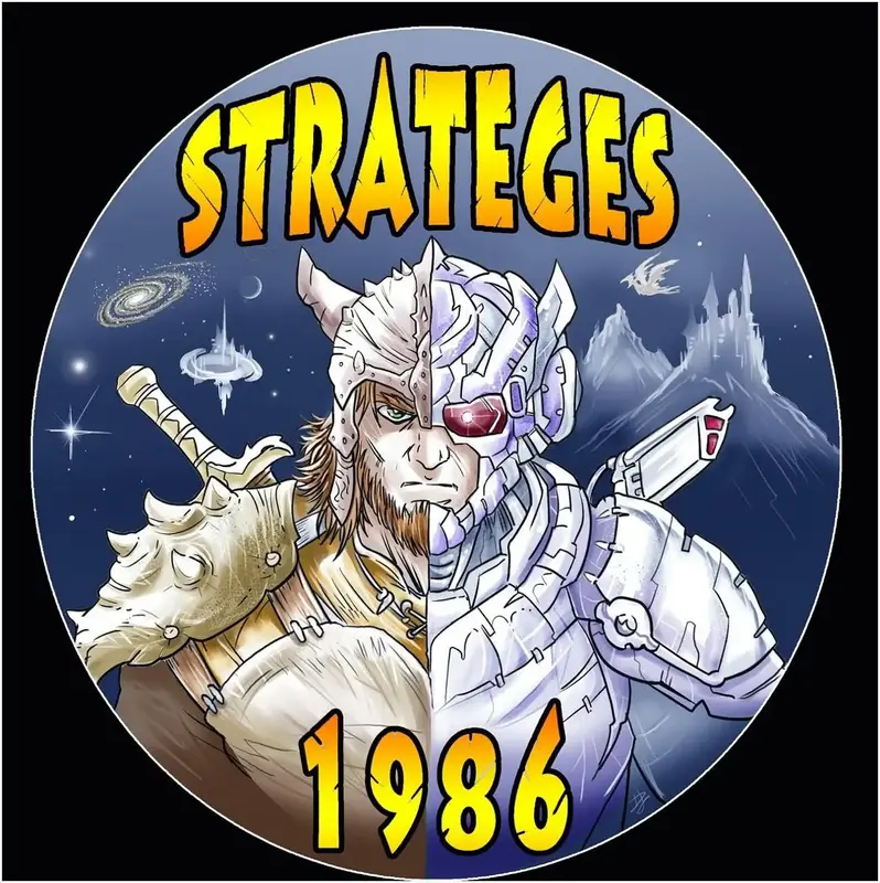 Logo Strateges 1986, gaming association, France