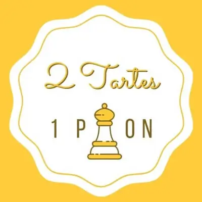 Logo 2 tartes 1 pion, association de jeux de sociÃ©tÃ©, France
