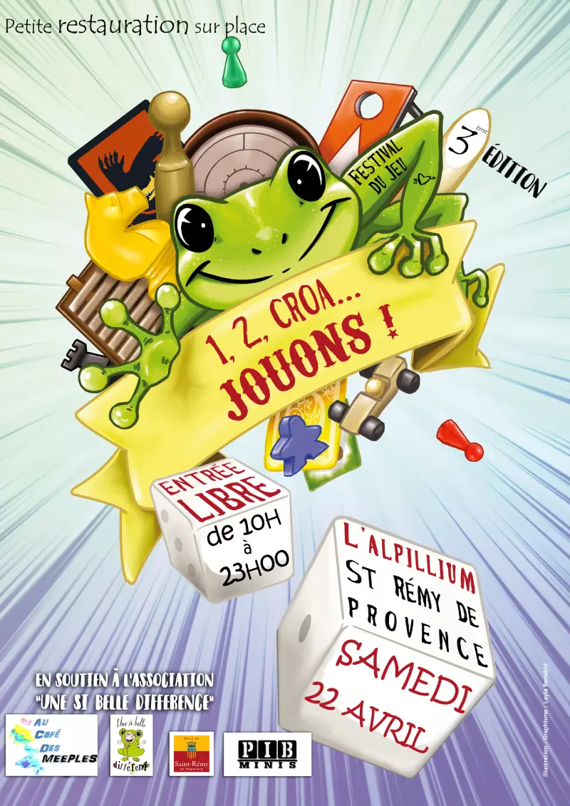 Affiche officielle 1,2, Croa Jouons ! 2023