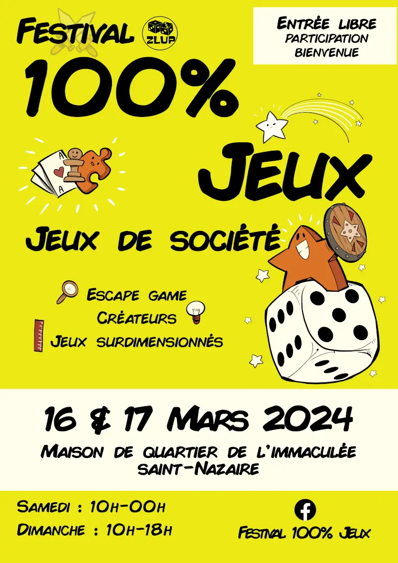 Affiche officielle 100% jeux 2024