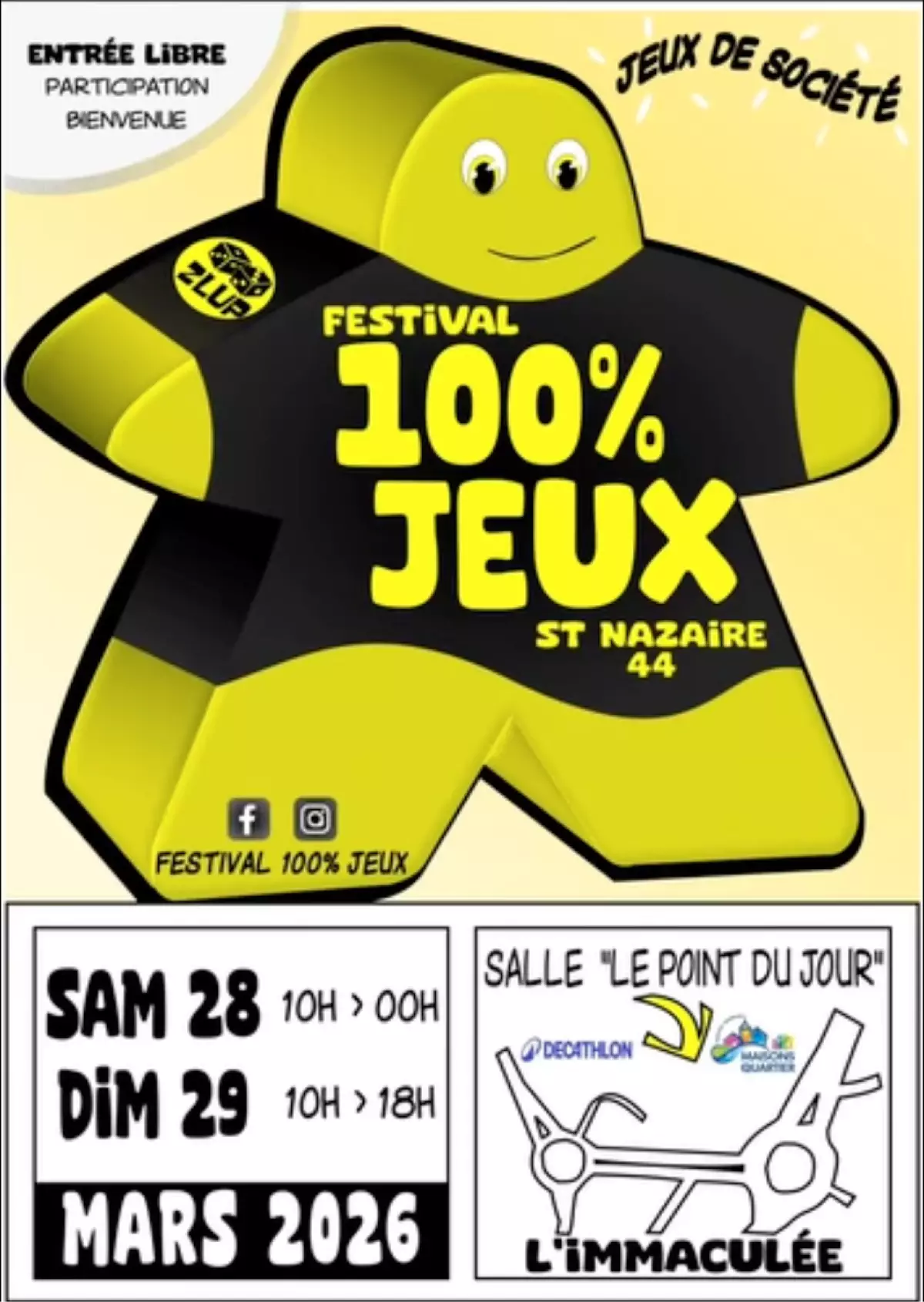 Affiche officielle 100% jeux 2026