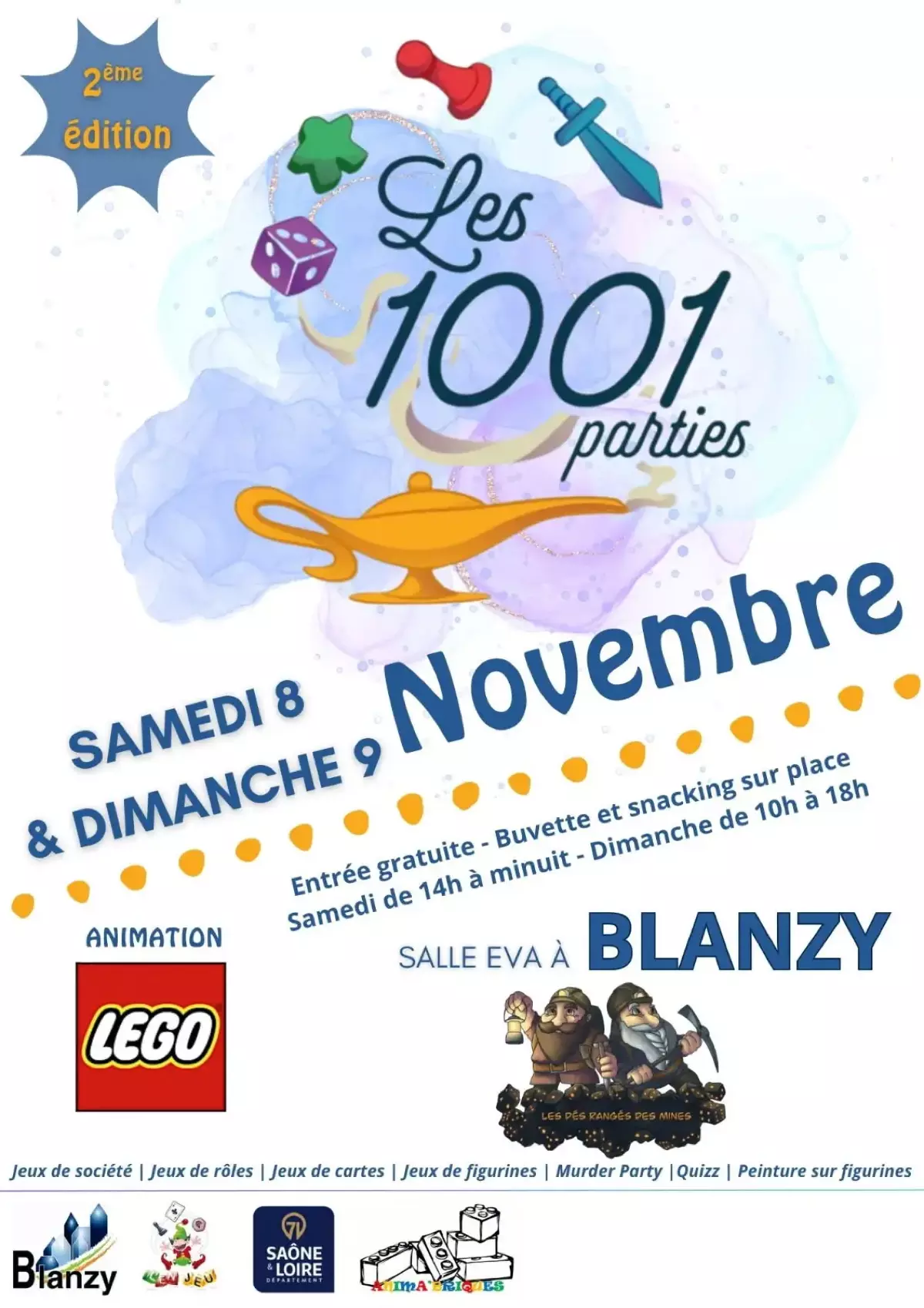 Affiche officielle 1001 parties 2025