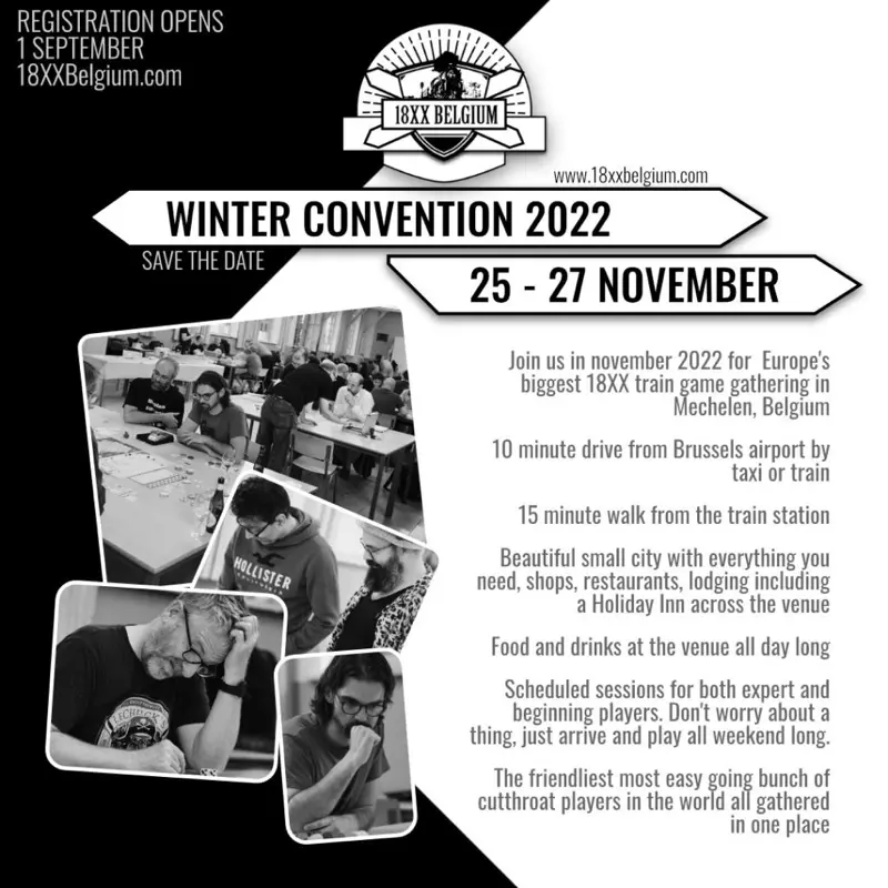 Affiche officielle 18xx Belgium 2022