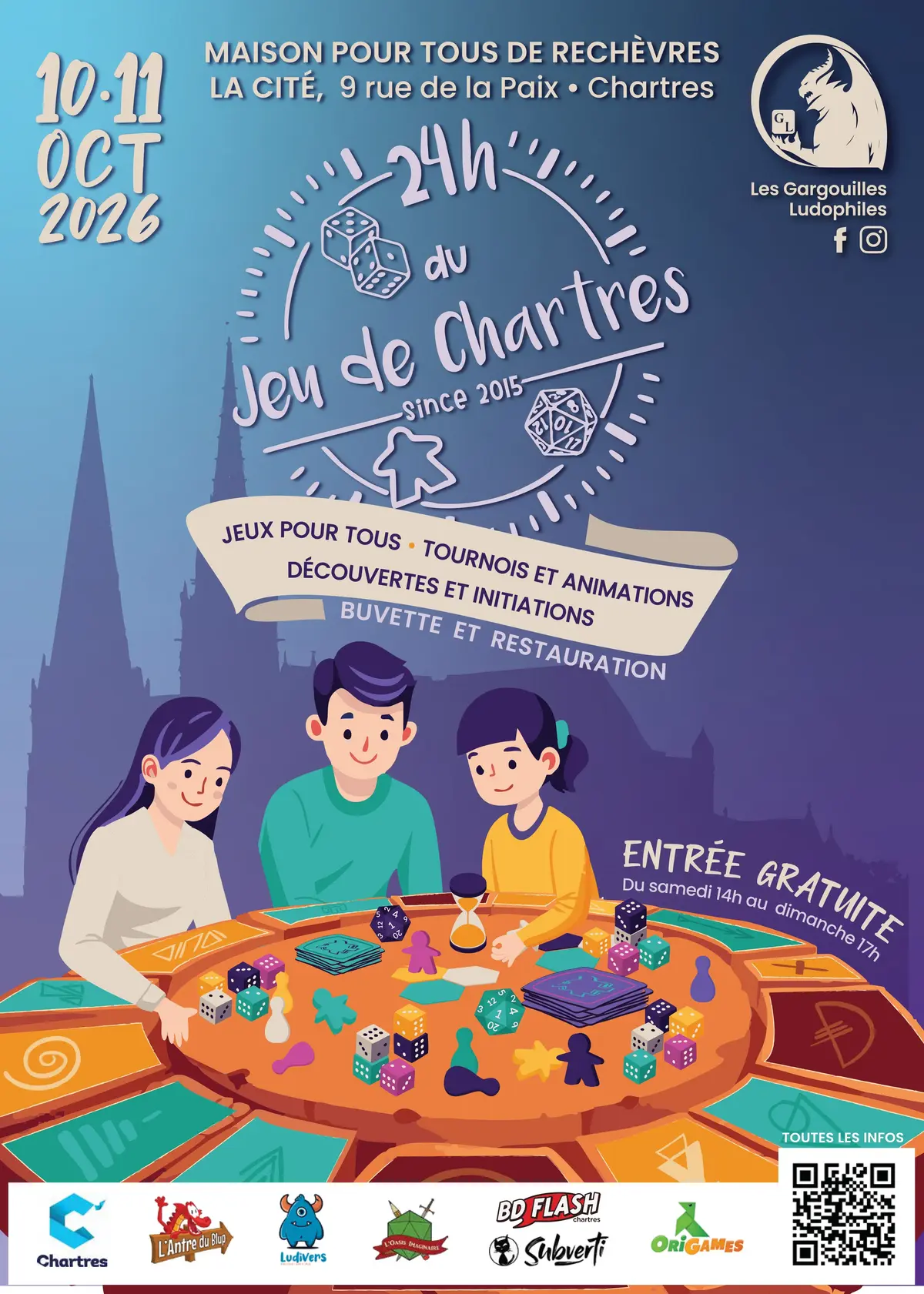 Affiche officielle 24h du Jeu de Chartres 2026