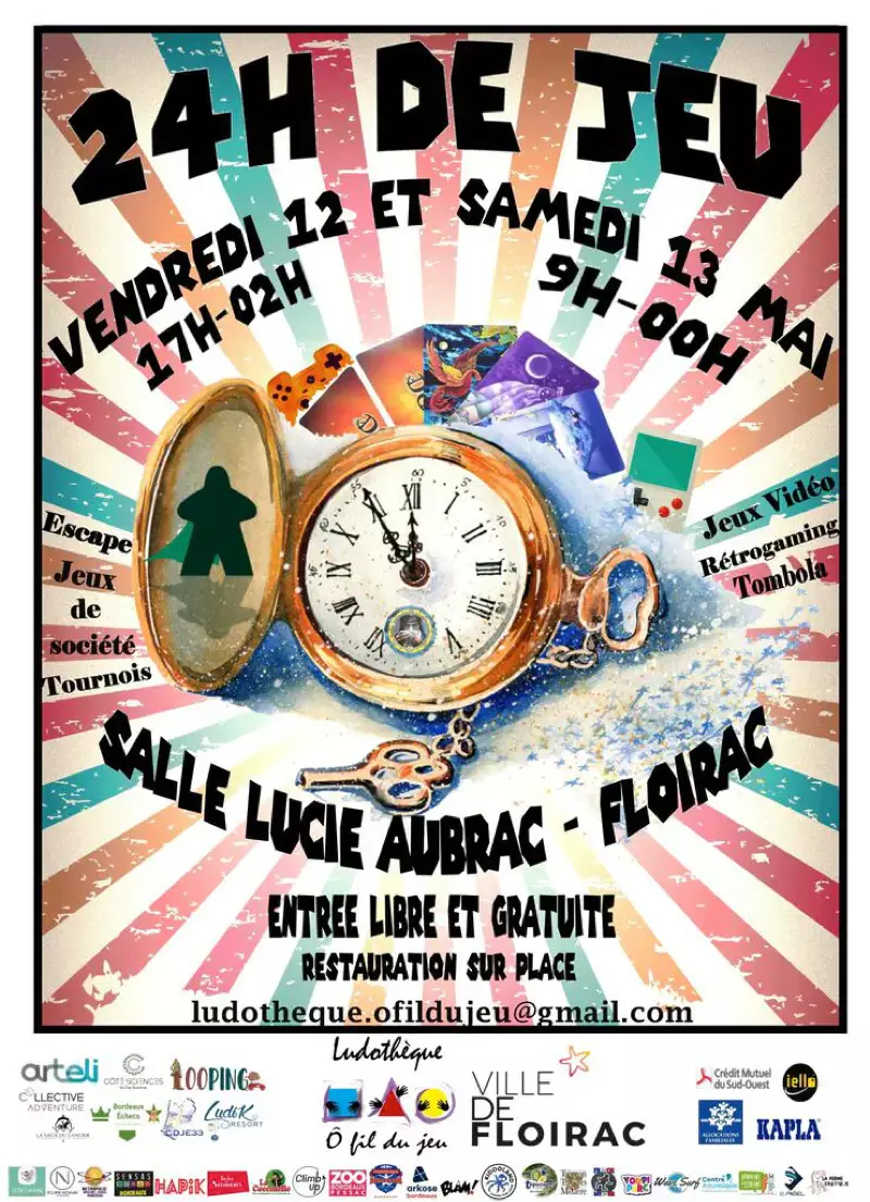 Affiche officielle 24 h de jeu de Floirac 2023
