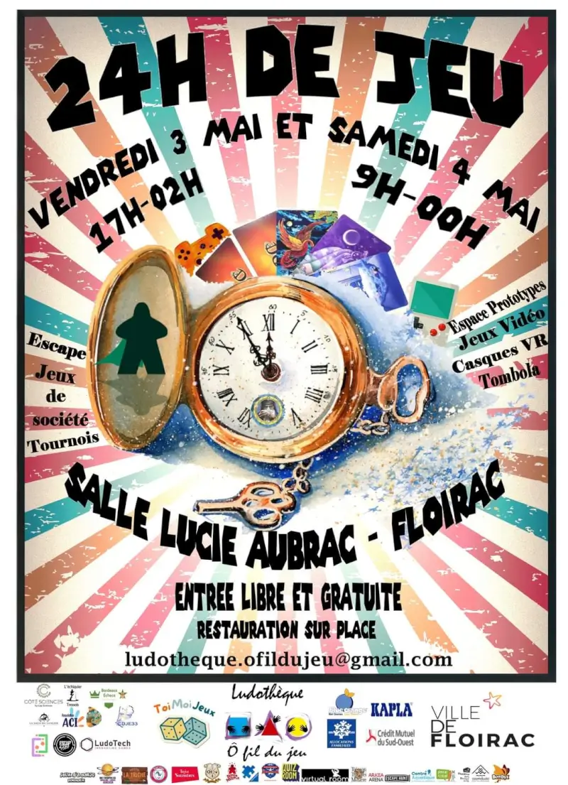 Official poster 24 h de jeu de Floirac 2024