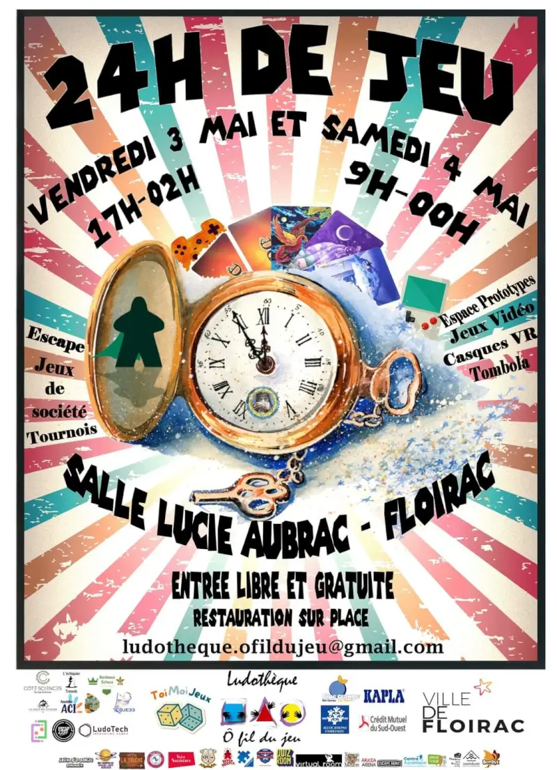 Affiche officielle 24 h de jeu de Floirac 2024