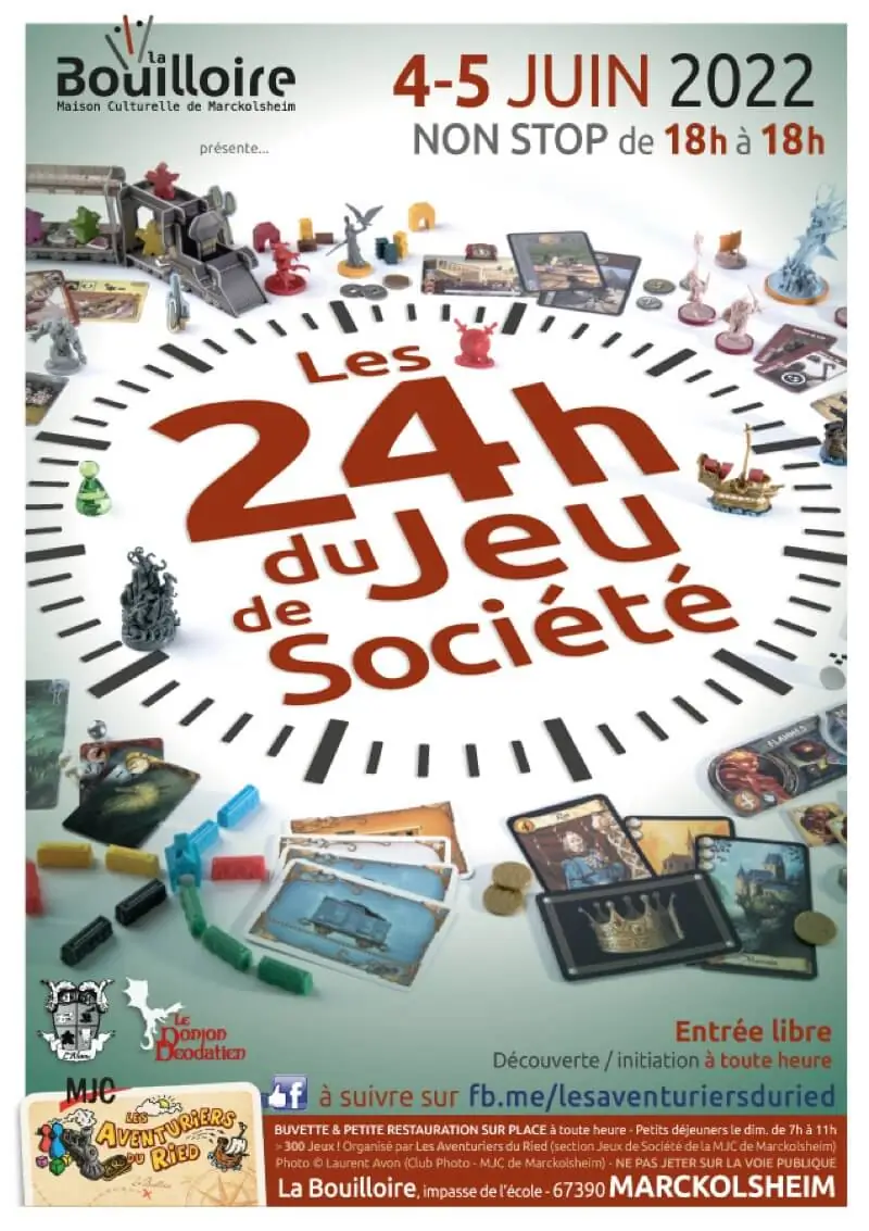 Affiche officielle 24h du jeu de société 2022