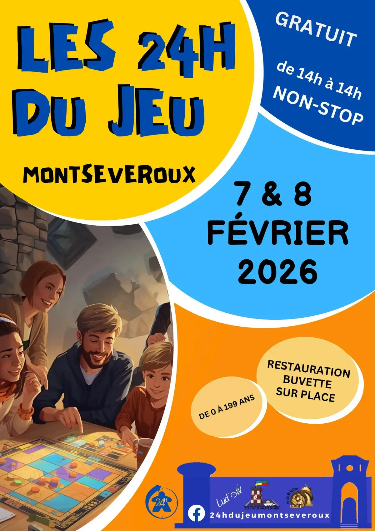 Affiche officielle Les 24 h du jeu à Montseveroux 2026