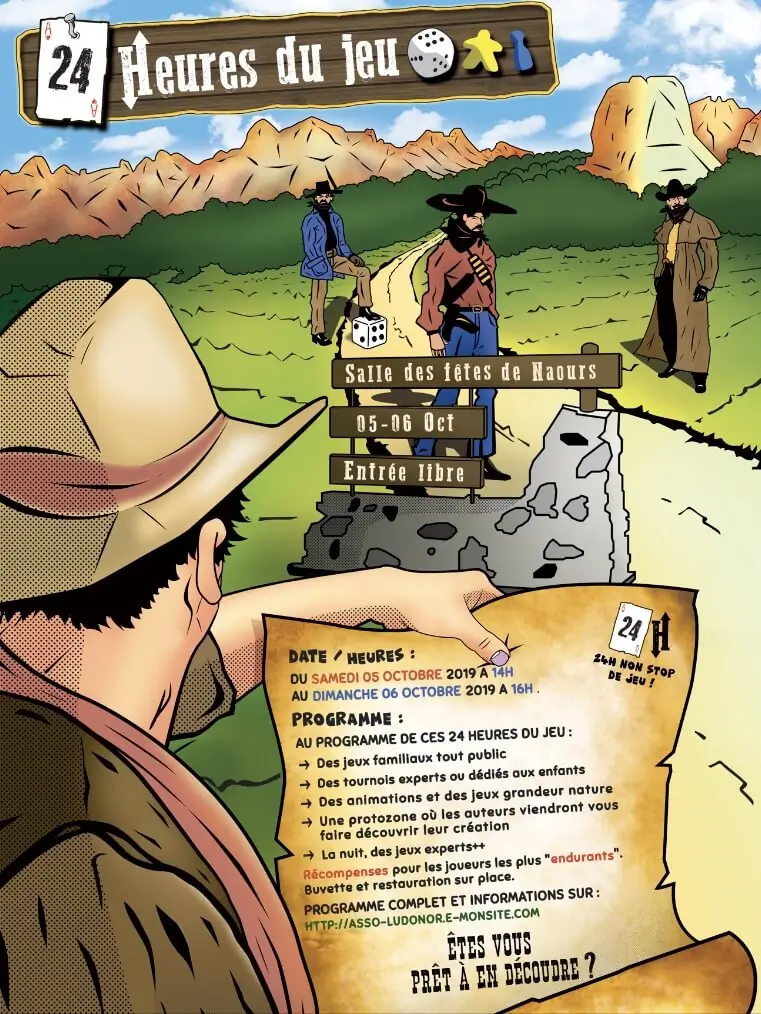 Affiche officielle Les 24h du jeu de Ludonor 2019