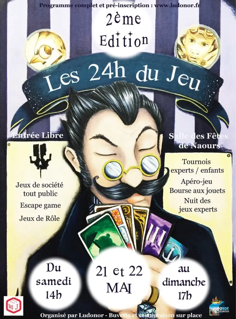 Affiche officielle Les 24h du jeu de Ludonor 2022