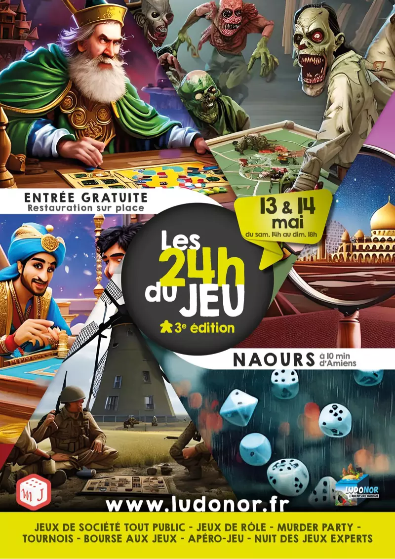 Official poster Les 24h du jeu de Ludonor 2023