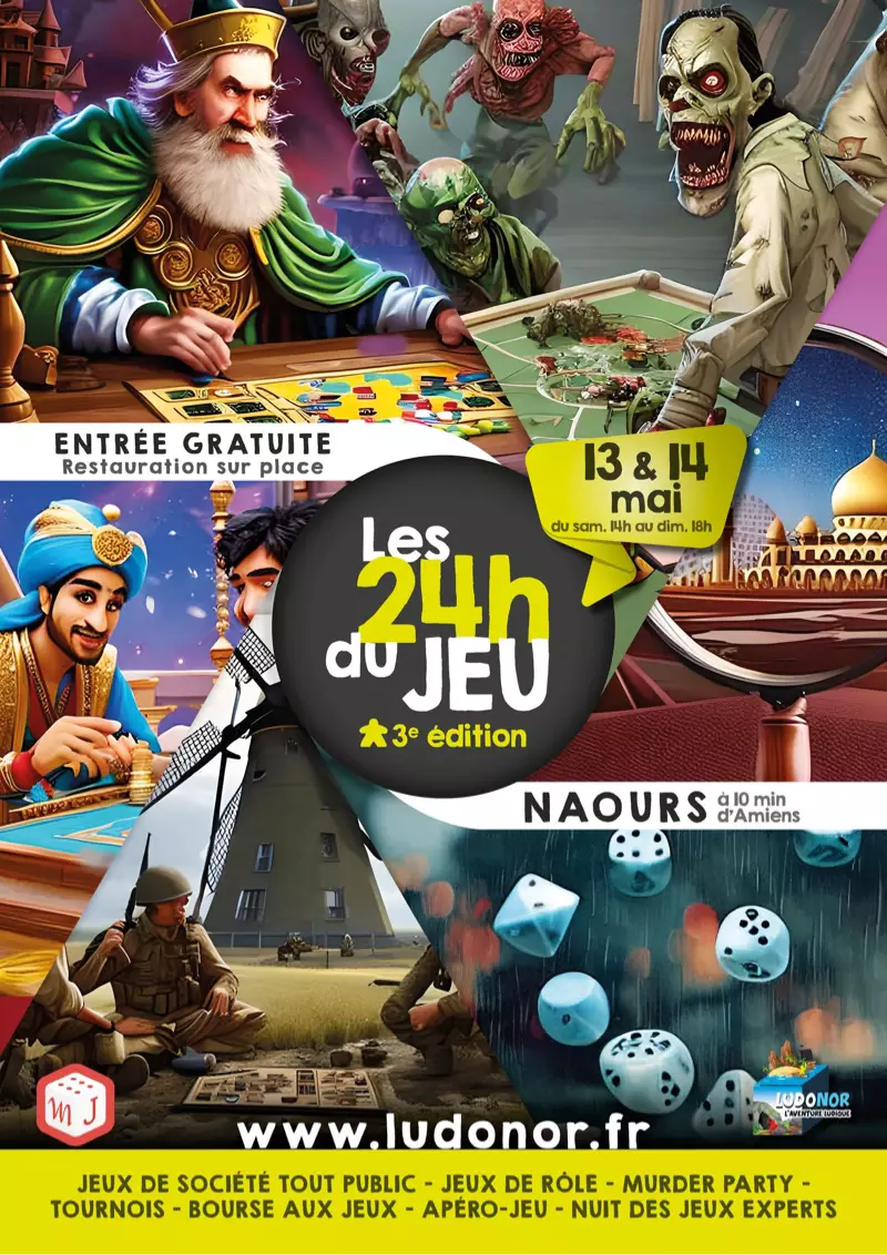 Affiche officielle Les 24h du jeu de Ludonor 2023