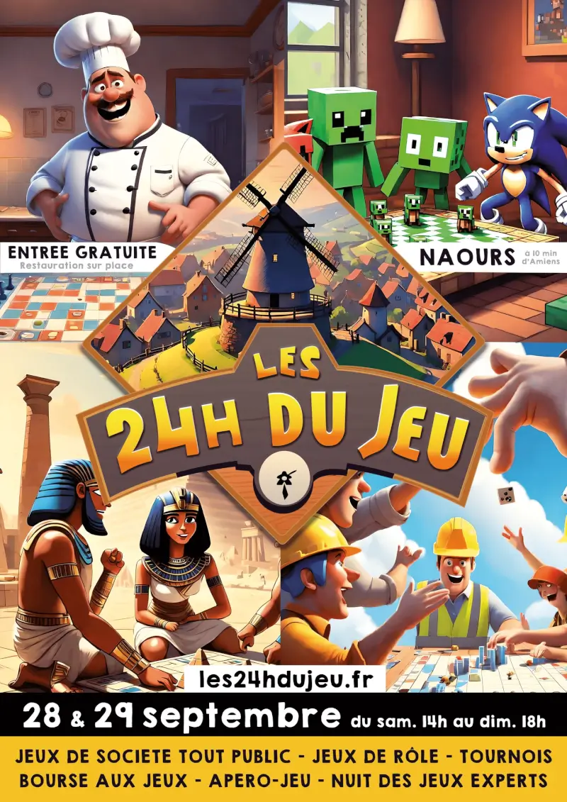 Affiche officielle Les 24h du jeu de Ludonor 2024