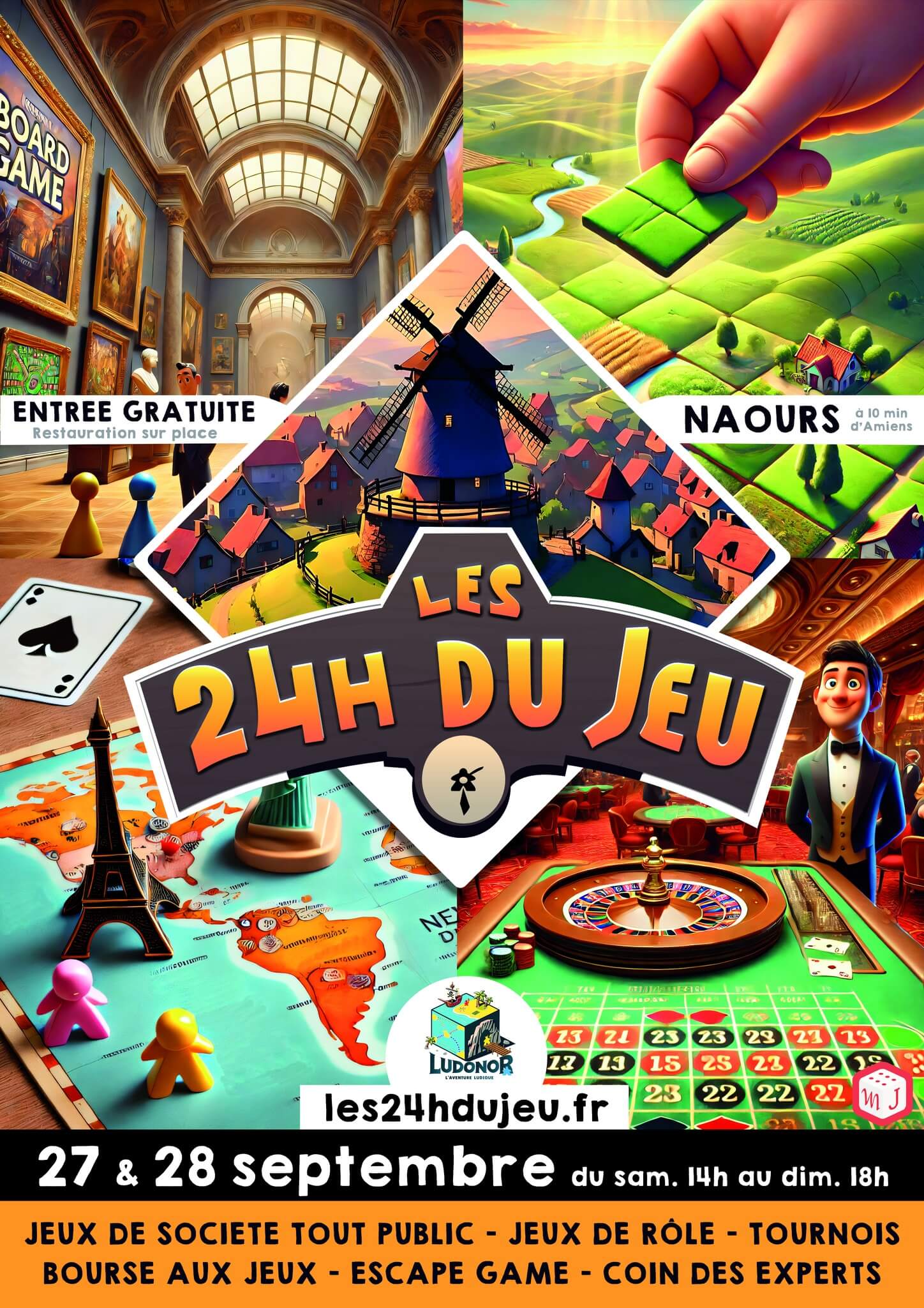 Affiche officielle Les 24h du jeu de Ludonor 2025