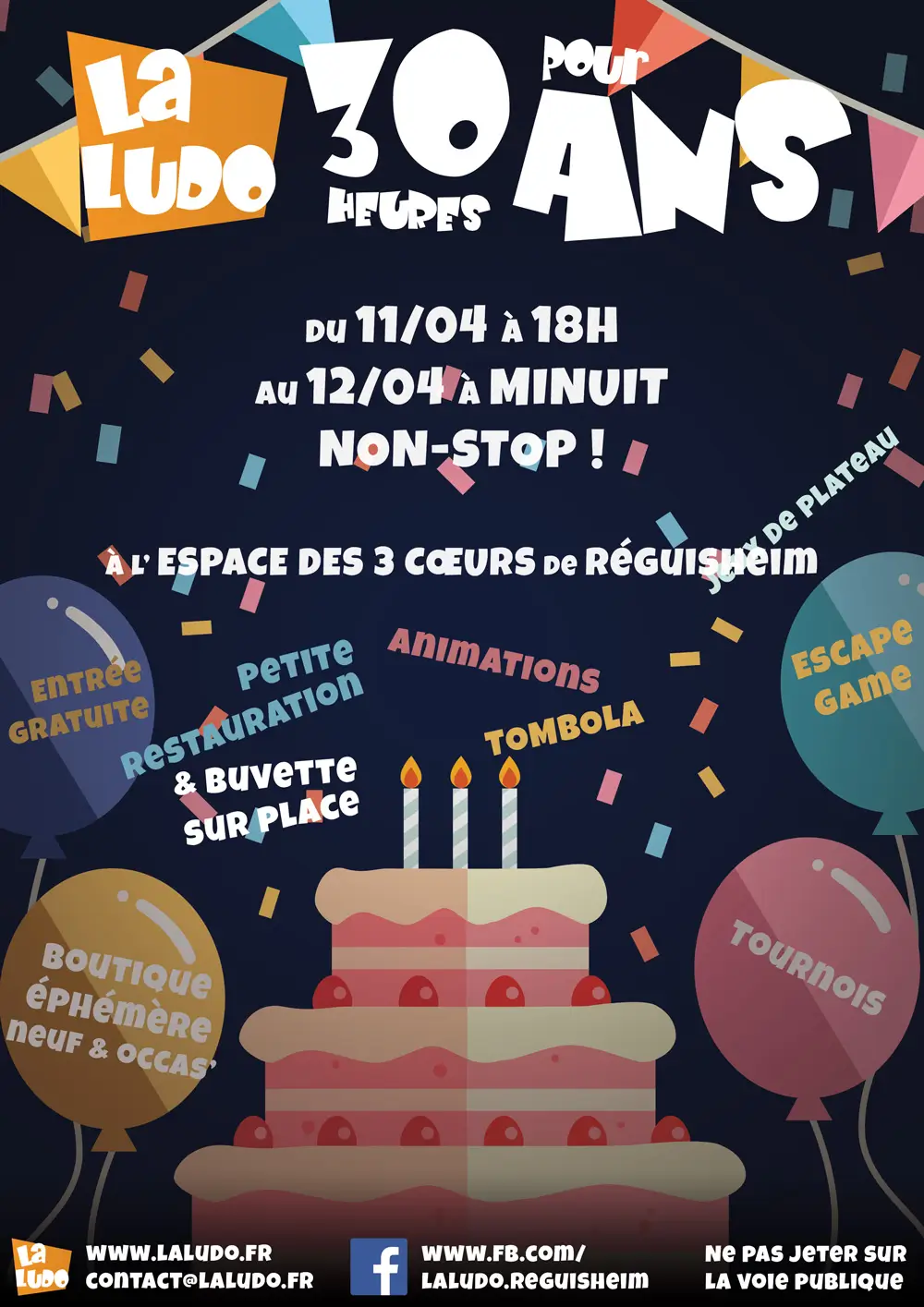 Affiche officielle Les 30H du jeu 2025