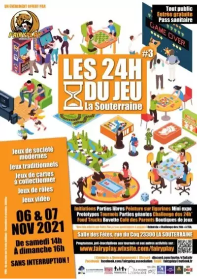 Affiche officielle Les 24h du jeu de La Souterraine 2021