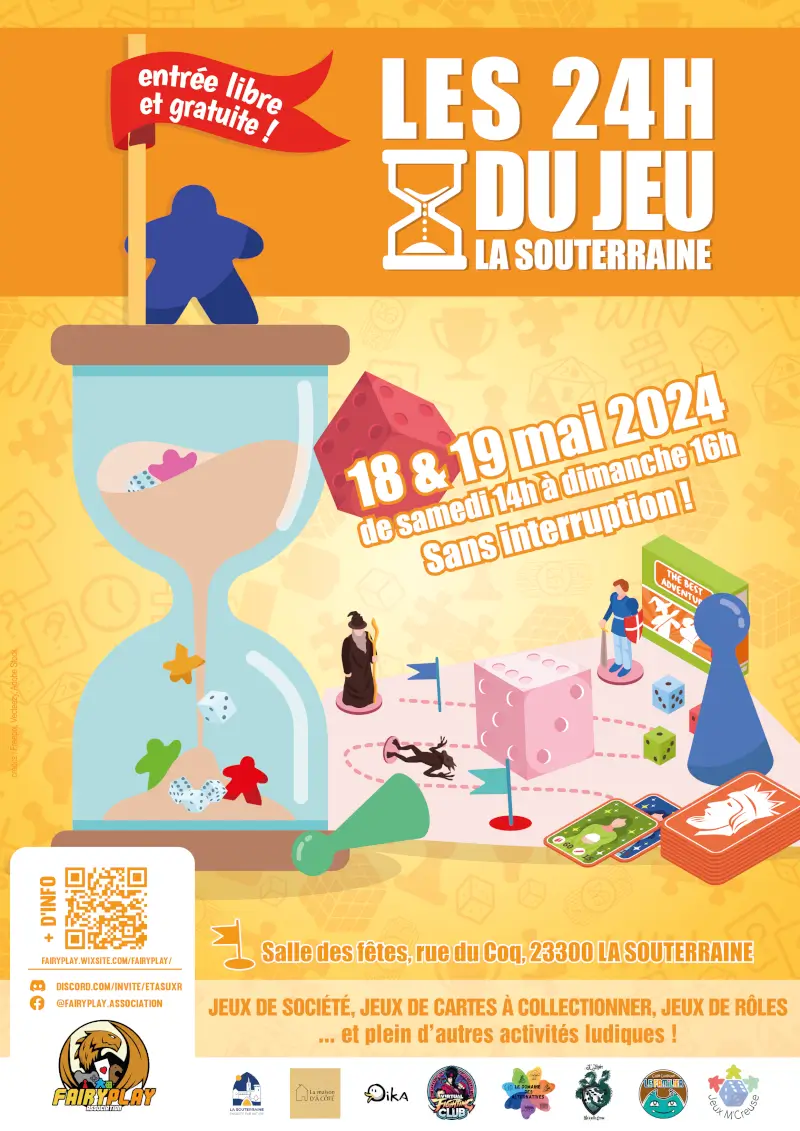Official poster Les 24h du jeu de La Souterraine 2024