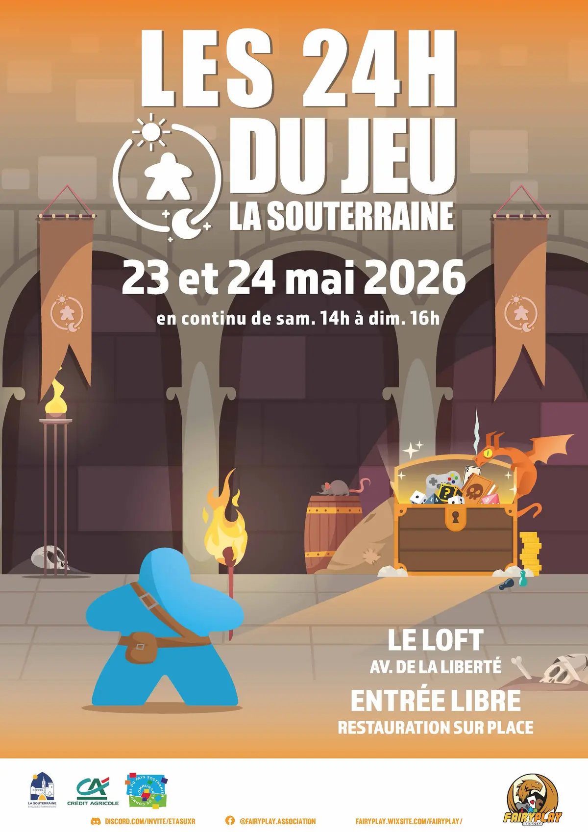 Affiche officielle Les 24h du jeu de La Souterraine 2026