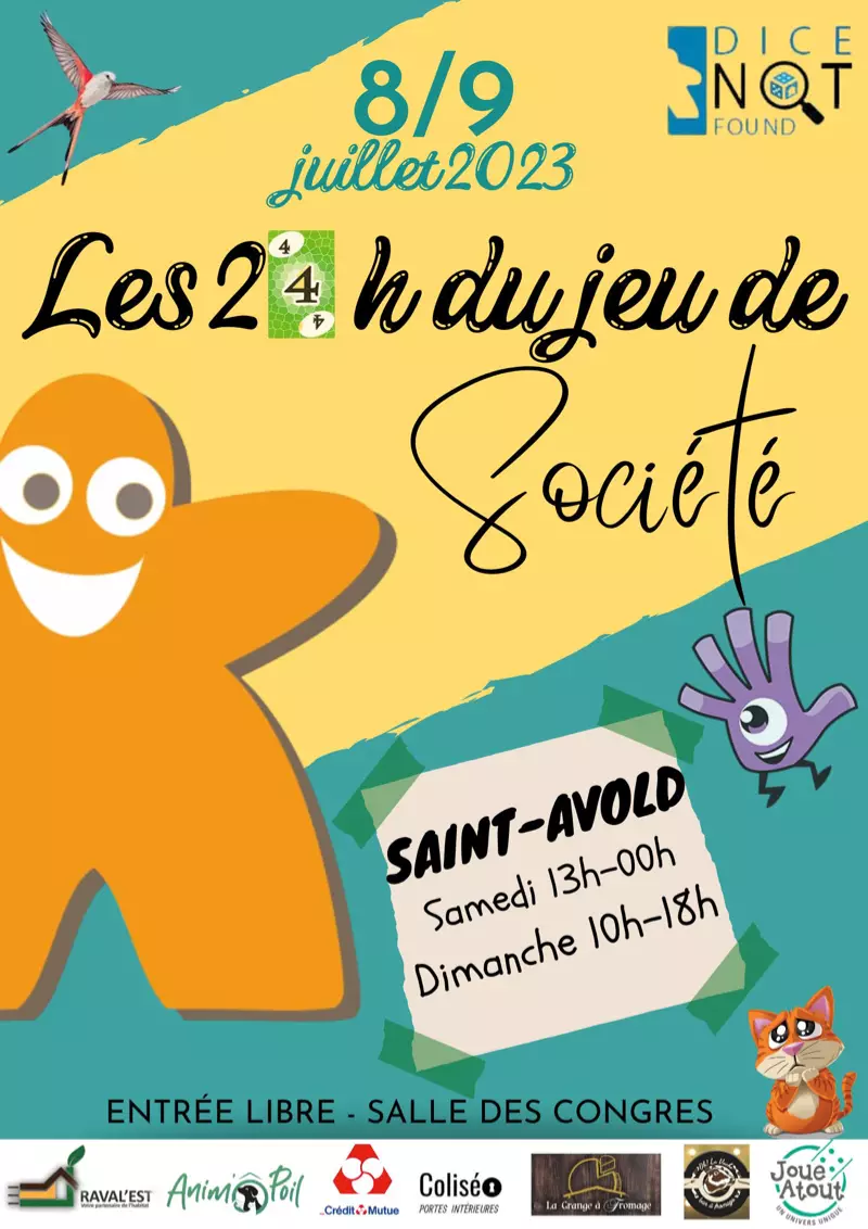 Official poster Les 24H du jeu de société 2023